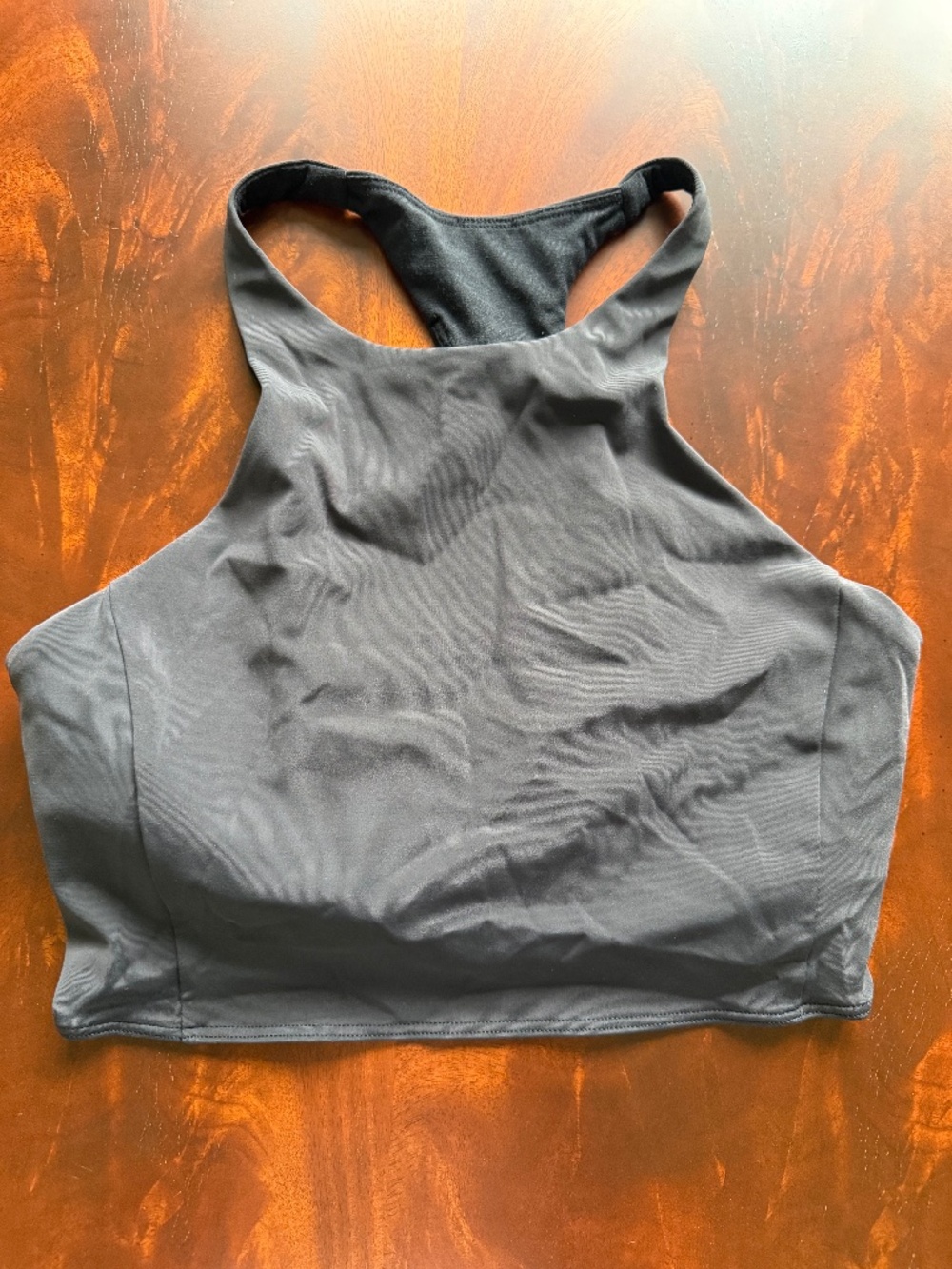 Lululemon Energy High-Neck Longline Bra, Black, Size 8